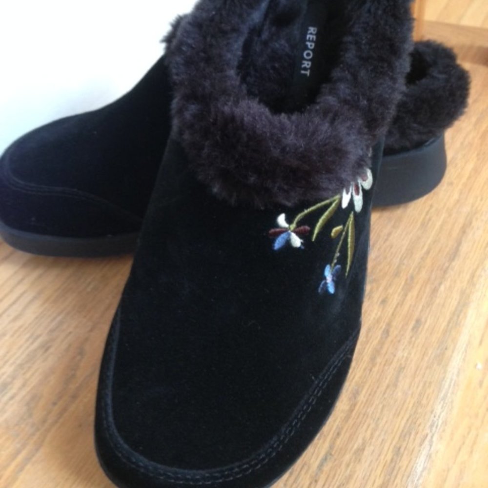 REPORT Suede Shoes, Size 7.5 M, Color Black
